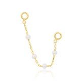 14K Gold Louise Chain with Fresh water Pearls