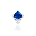14K Gold Hesper Sapphire Blue Threadless End