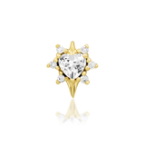 14kt Gold Cadence White CZ Threadless End