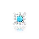 14K Gold Suz Turquoise Threadless End