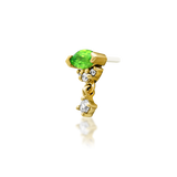14kt Gold Rilian Kryptonite Threadless End