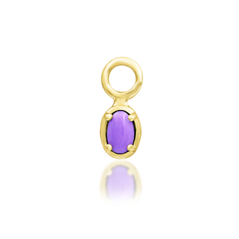 14K Gold Lennox Purple Turquoise Charm