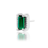 14kt Gold Arvi Emerald Green CZ Threadless End (Copy)