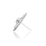 14KT Gold Arete White CZ Threadless End