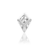 14KT Gold Thena White CZ Threadless End