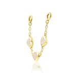14K Gold Valentine Rose Quartz Chain