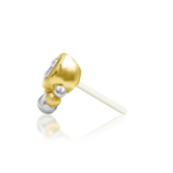14KT Gold Darling White CZ Threadless End