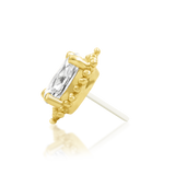 14K Gold Vision White CZ Threadless End