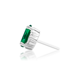 14kt Gold Harial Emerald Green CZ Threadless End