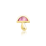 14K Gold Amanita White CZ Threadless End