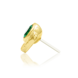 14K Gold Zoria Emerald and White CZ Threadless End