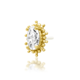 14K Gold Vision White CZ Threadless End
