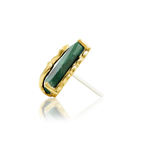 14K Gold Hecate Moss Agate Gem Threadless End