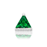 14kt Gold Alvern Emerald Green CZ Threadless End