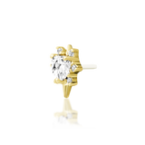 14kt Gold Cadence White CZ Threadless End