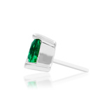 14kt Gold Alvern Emerald Green CZ Threadless End