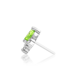 14kt Gold Midori Kryptonite And White  CZ Threadless End