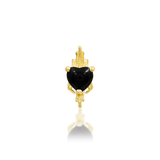 14K Gold Lilith Black Onyx Gem Threadless End