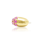 14kt Gold Chill Pill White CZ Threadless End