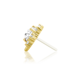 14kt Gold Cadence White CZ Threadless End