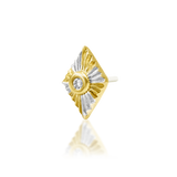 14KT Gold Hestia White CZ Threadless End