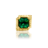 14kt Gold Arden Emerald Green CZ Threadless End