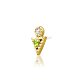 14kt Gold Myrtle Kryptonite Threadless End