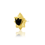 14K Gold NYX Black Onyx Gem Threadless End