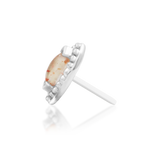 14kt Gold Hesper White CZ Threadless End
