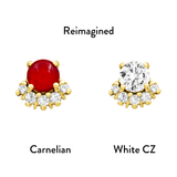 14kt Gold Rolina White CZ