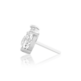 14kt Gold Vi White CZ Threadless End