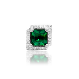 14kt Gold Arden Emerald Green CZ Threadless End