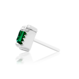 14kt Gold Arden Emerald Green CZ Threadless End
