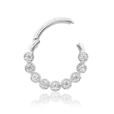 14K Gold Aziza White CZ.