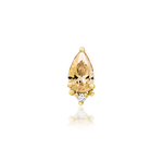 14K Gold Gracie Champagne Threadless End