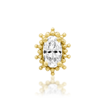 14K Gold Vision CZ Threadless End