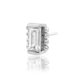 14KT Gold René White CZ Threadless End