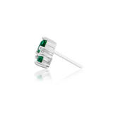 14kt Gold Deaver Emerald Green CZ Threadless End