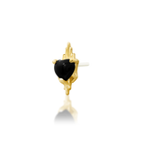 14K Gold Lilith Black Onyx Gem Threadless End