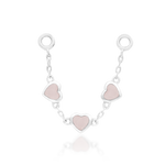 14K Gold Valentine Rose Quartz Chain