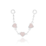 14K Gold Valentine Rose Quartz Chain