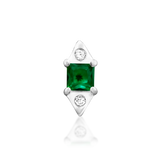 14kt Gold Sylvan  Emerald Green CZ Threadless End