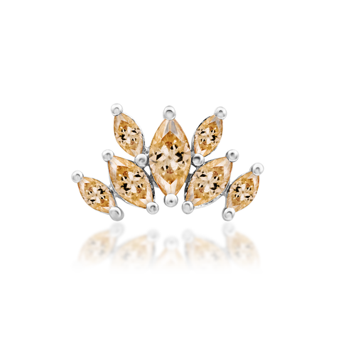 14K Gold Kehlani Champagne Threadless End