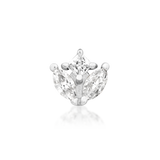 14kt Gold Vi White CZ Threadless End