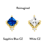 14kt Gold Hesper White CZ Threadless End
