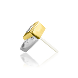 14KT Gold Thena White CZ Threadless End
