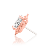 14K Gold Vision White CZ Threadless End