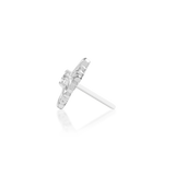 14K Gold Vira White CZ Threadless End