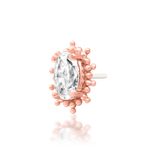14K Gold Vision White CZ Threadless End