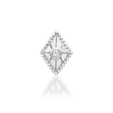 14KT Gold Arete White CZ Threadless End